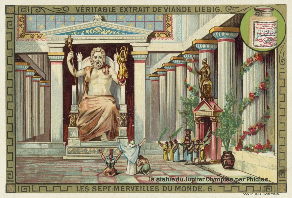 Statue of Zeus at Olympia, Greece, by Phidias